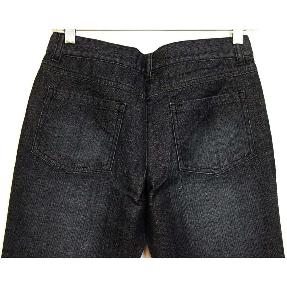 2008 Gymboree Petit Mademoiselle Pickstitch Flare Denim Jeans Dark 10 Plus